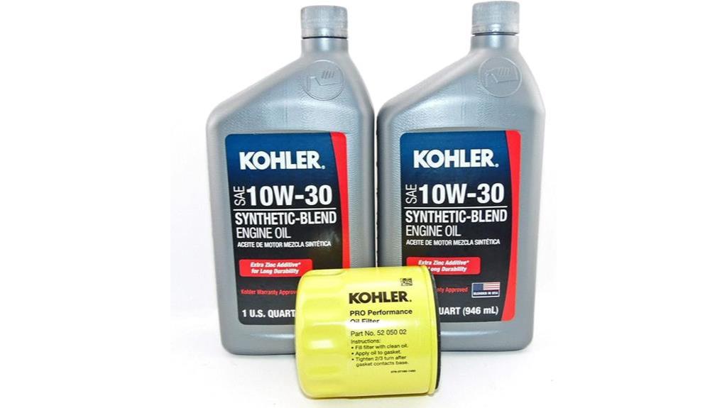 kohler engine oil package