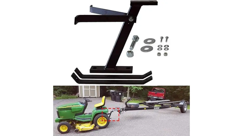 lawn mower towing hitch