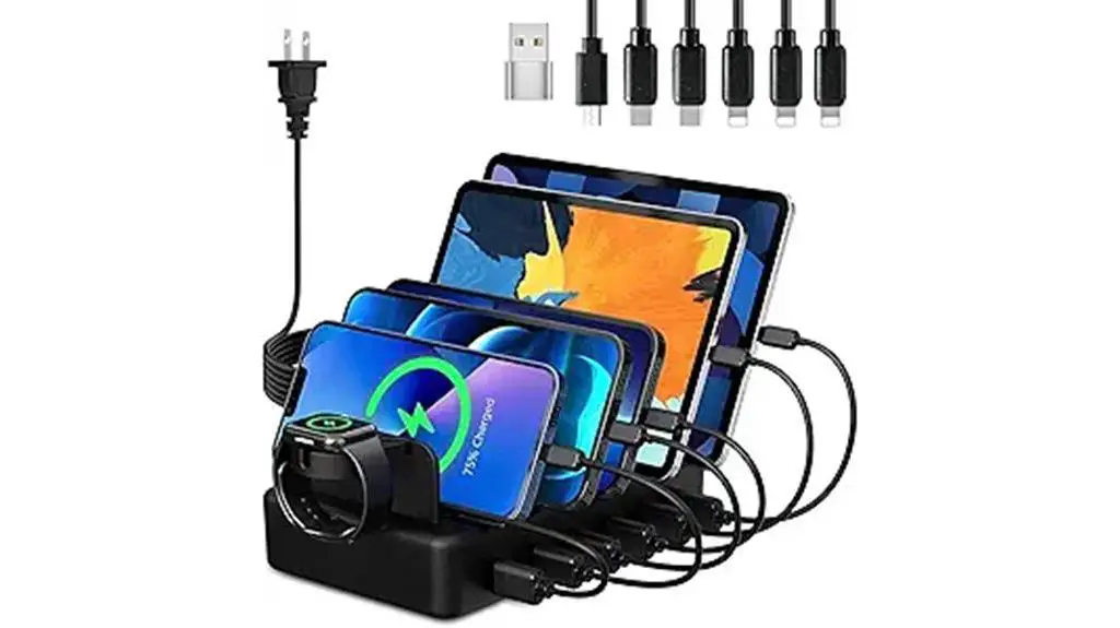 multi device charging station holder