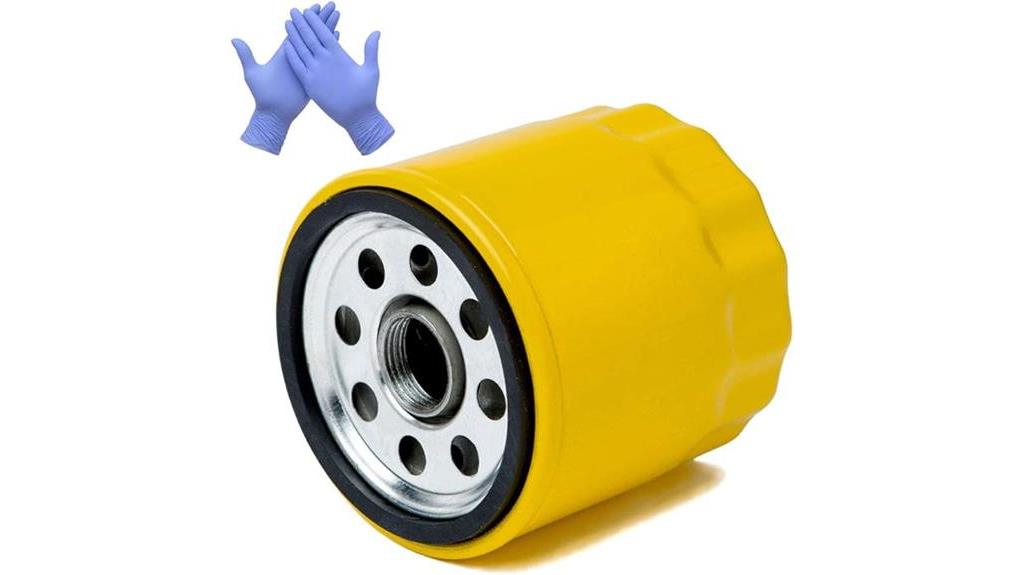 oil filter with gloves