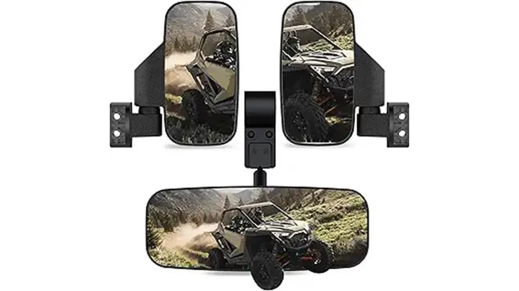 utv rzr mirror set