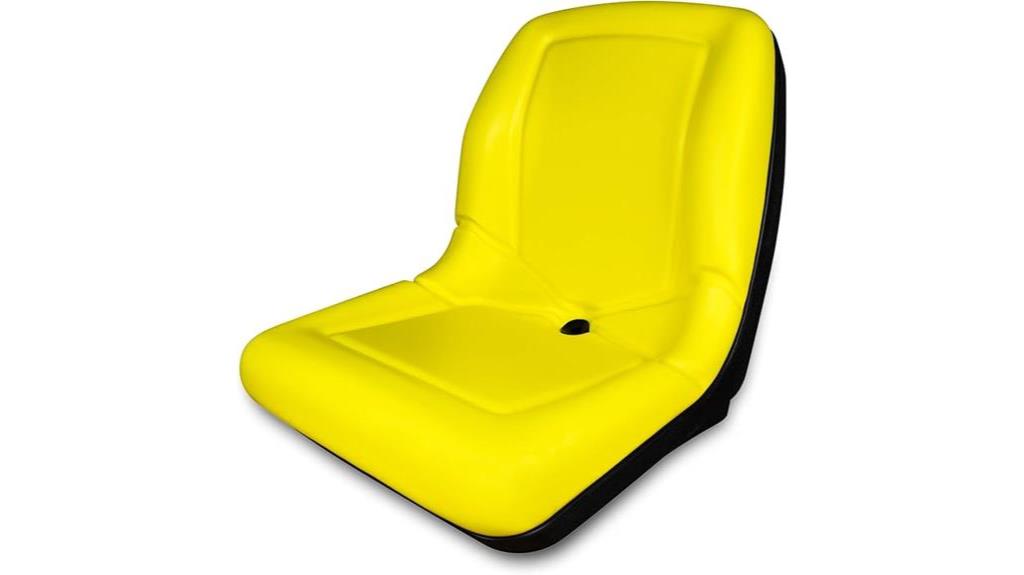 yellow high back seat